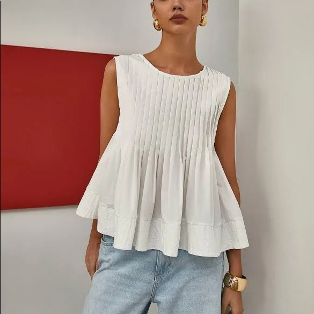 Commense Pleated Peplum nwt